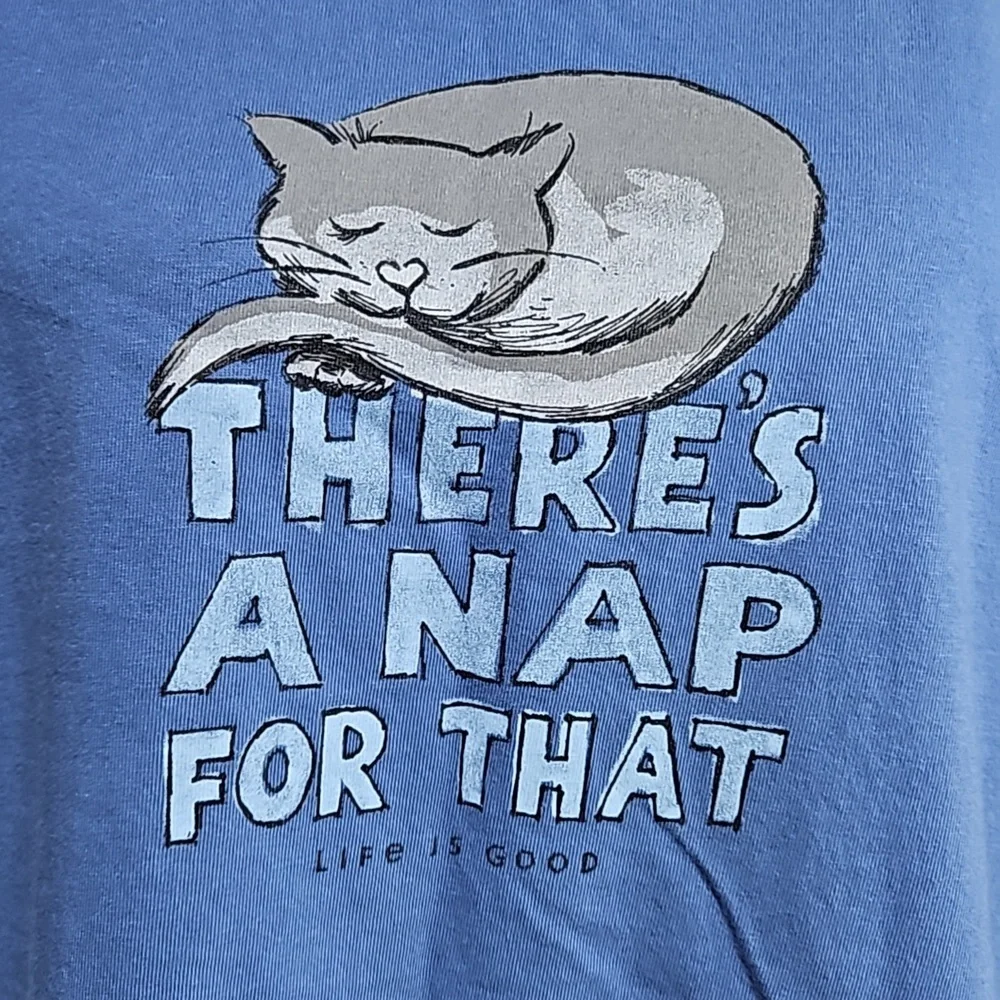 💯 cotton life is good cat tee - Picture 2 of 5